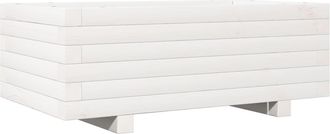 vidaXL Vidaxl - Jardinera De Madera Maciza De Pino Blanco 70x40x26,5 Cm