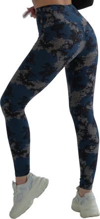 Generic High Waist Womens Leggings - 4 Way Stretch Yoga Pants Workout Leggings - Ankle Length Jeggings for Women(L-XL, Earth Day)