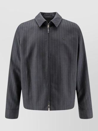 Burberry bloomsbury wool pinstripe cuffed jacket