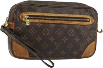 Louis Vuitton Pre-owned Clutches, female, Brown, Size: ONE SIZE Pre-owned Vintage Canvas Clutch