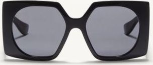 Valentino Occhiale Rettangolare In Acetato Donna NERO/GRIGIO 55