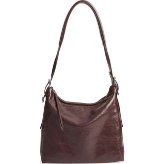 Christophe Lemaire Small Belted Leather Hobo Bag in Chianti at Nordstrom