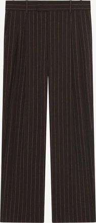 Dr&ocirc;le de Monsieur Gerade Bundfaltenhose aus gestreifter Schurwolle