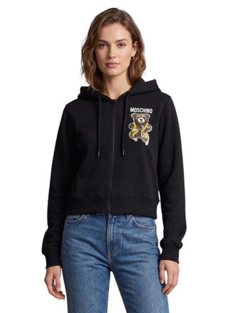 Moschino Black Graphic Hood Sweatshirt