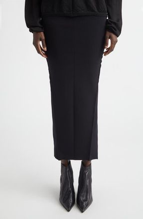 Rick Owens Pillar Compact Knit Maxi Skirt in Black at Nordstrom, Size X-Large