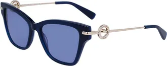 Longchamp LO737S 400 Womens Sunglasses Blue Size 52