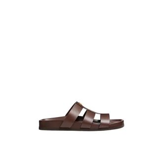 Valentino Garavani Sliders, male, Brown, Size: 7 1/2 US Mules Val E26