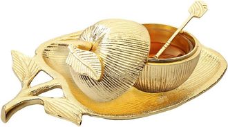Alice Pazkus Apple Shaped Dish with Removable Honey Jar