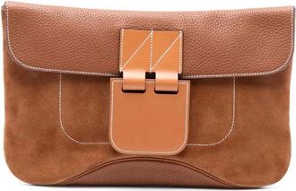 Herm&egrave;s Clutch Doblis and Swift Clemence Virevolte 35 2016 - Marrone