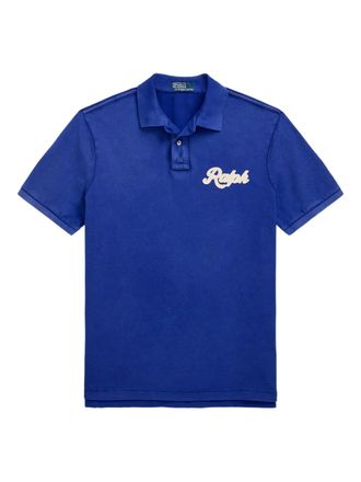 Polo Ralph Lauren logo-patch polo shirt - Blue