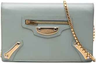 Balenciaga Pre-owned Balenciaga Goatskin Motocross Metallic Edge Wallet on Chain Ladies LXW4ALZ3CL07TUAW