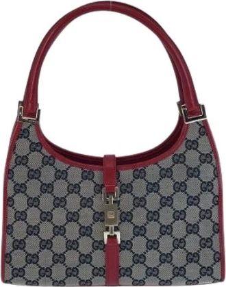 Gucci Pre-owned Shoulder Bags, female, Multicolor, Size: ONE SIZE Pre-owned Jackie GG Canvas 2way Bag