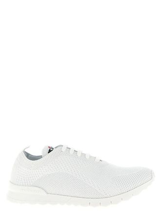 Kiton White Cotton Athletic Mens Sneakers