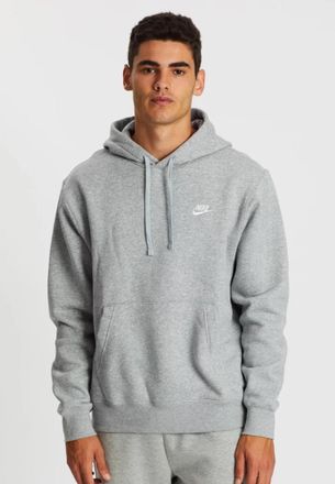 Nike Mens Sportswear Fleece Pullover Hoodie in Grey - Size Medium