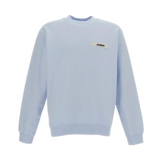 Jacquemus Sweatshirts, male, Blue, Size: XL Gros Grain Sweatshirt