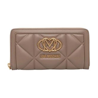 Love Moschino Lange portemonnee - Dames - Accessoires - Bruin - Maat: ONE Size Leer