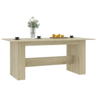 Berkfield Home Beautiful Dining Table Sonoma Oak 180x90x76 cm Engineered Wood in Light Oak | Size: 180 x 90 x 76 cm