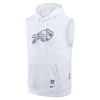 Nike Buffalo Bills Rivalries Collection Sideline Nike Mens Dri-FIT NFL Sleeveless Pullover Hoodie in White | 03B410A81-5D4