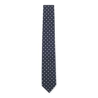 BOSS Jacquard-pattern tie in a silk blend