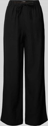 Only Weite Hose aus Viskose-Leinen-Mix Modell CARO in Black, Gr&ouml;&szlig;e L