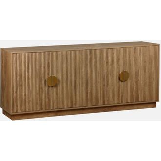 Sweeek Aparador exótico de 4 puertas efecto madera de mango, 180cm