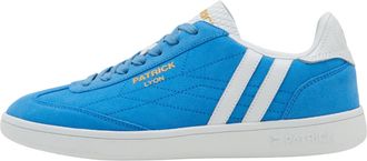 Patrick Mens Lyon Suede Cupsole Sneakers (Blauw/Wit)