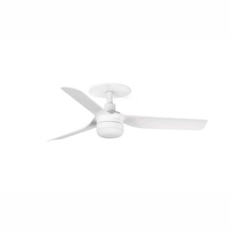 Netlighting Mini Punt Recessed 90cm LED Ceiling Fan Matt White CCT