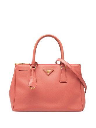 Prada 2000-2013 Small Saffiano Lux Galleria Double Zip satchel - Pink