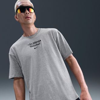 Nike Mens Volleyball Max90 T-Shirt in Grey | APS504NAVB-DGH