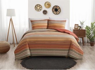 Brooklyn Loom Sunset Stripe Yarn Dye Comforter Set