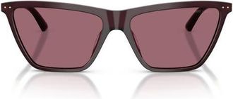 Jimmy Choo London 56mm Cat Eye Sunglasses in Opaline Prune/violet at Nordstrom