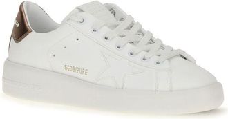 Golden Goose Womens White Calf Leather Bos Taurus Low Top Sneakers