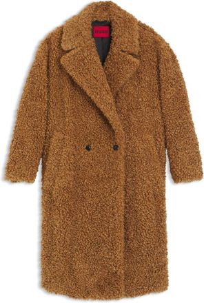 HUGO BOSS Faux-fur coat in an oversized fit
