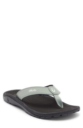 Olukai Ohana Flip Flop in Seagreen /Black at Nordstrom, Size 15