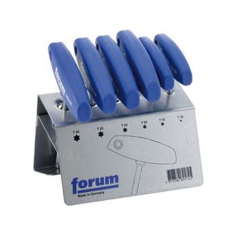Forum Juego De Destornillador Torx, Con Asa T, 6 Unidades, Contenido : T 10 T 15 T 20 T 25 T 30 T 40 X 100