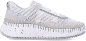 Chloé Grey Lace Up Sneakers