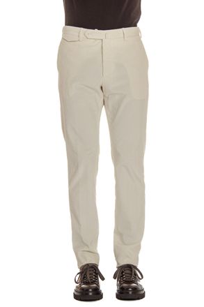 Tagliatore Wide Ribbed Corduroy Trousers with Tailored Fit