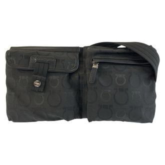 Ferragamo Black Canvas Sling Bag (Pre-Owned)
