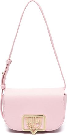 Chiara Ferragni Eyelike-plaque shoulder bag - women - Polyester/Polyurethane Resin/Polyester - One Size - Pink