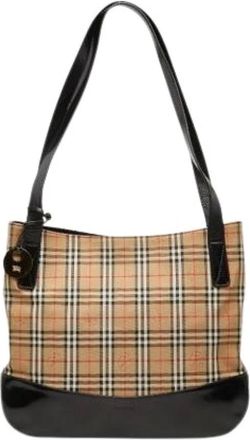 Burberry Borsa a spalla vintage Pre-owned in tela - - Pre-owned - Donna - Beige - ONE SIZE