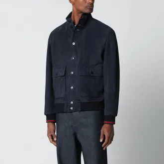 Gucci Giacca blu in pelle