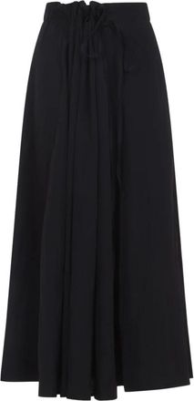 STUDIO NICHOLSON Messina Midi Rok - Dames - Maxi Rokken - Zwart - S - Leer - Rokken