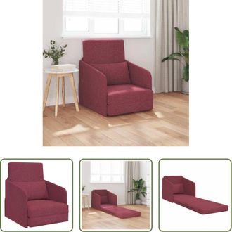 vidaXL Sof&agrave; letto - Divano letto 60cm Rosso Vino Tessuto