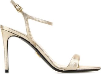 Prada Gold Leather Heels