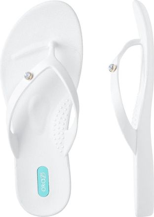 Oka-B Womens Charmed Flip Flop Sandals, Millie Salt, 5 UK