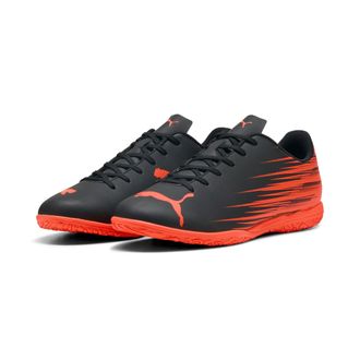 Puma Fussballschuh PUMA ATTACANTO II IT, Herren, Gr. 42,5, puma schwarz, glowing rot, Synthetik, bedruckt, Schuhe Fussballschuh, f&uuml;r Hallen- und Strassenbe