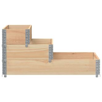 Berkfield Home Stable 3-Tier Raised Bed 120x80 cm Solid Wood Pine in Light Brown