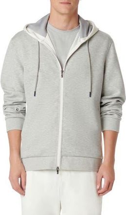 Bugatchi Full Zip Hoodie in Cement at Nordstrom Rack, Size Xx-Large