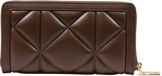 Love Moschino Quilted Polyurethane Wallet - Brown