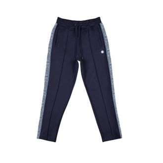 Pretty Green Slim-fit joggingbroek met biesjes voor heren, met paisleypatroon (Marine)